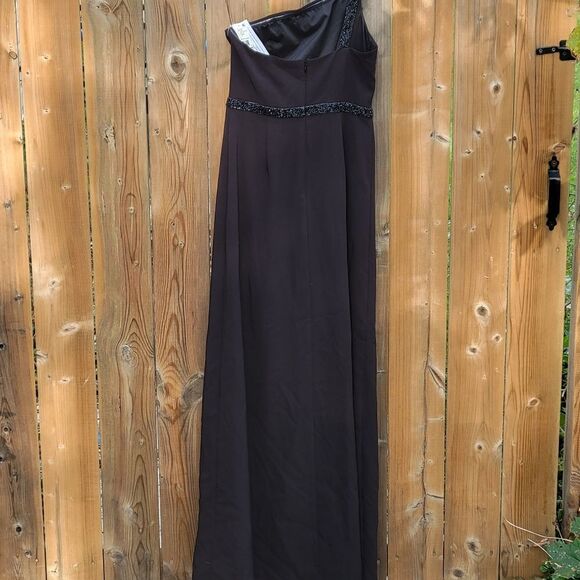 * * AIDAN MATTOX  nwt one shoulder bling maxi dress - Picture 2 of 6